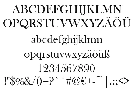 Vorschautext für Schriftart Baskerville Old Face