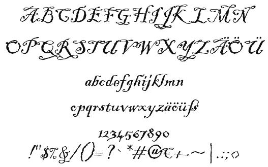 Vorschautext für Schriftart Blackadder ITC
