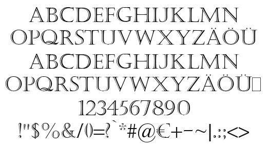 Vorschautext für Schriftart Castellar