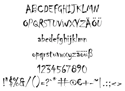 Vorschautext für Schriftart Chiller