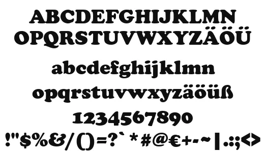 Vorschautext für Schriftart Cooper Black