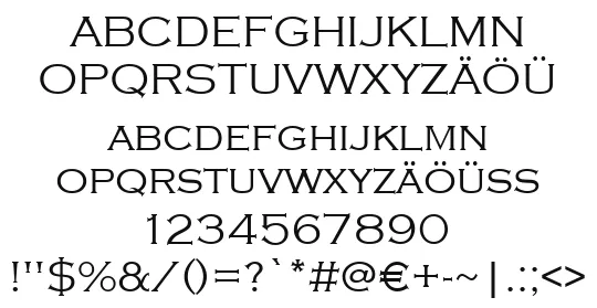 Vorschautext für Schriftart Copperplate Gothic Light