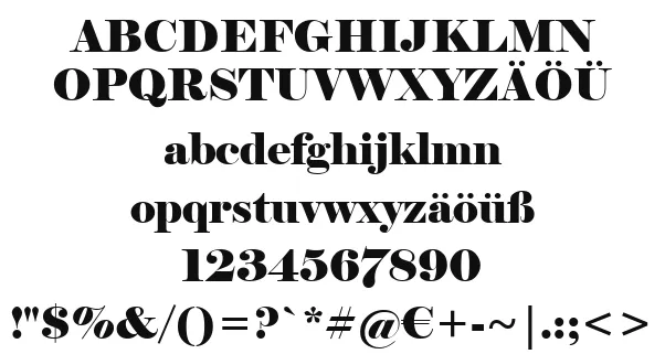 Vorschautext für Schriftart Elephant