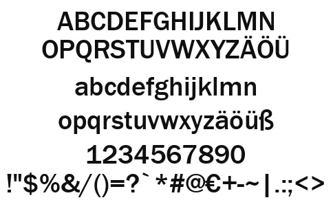 Vorschautext für Schriftart Franklin Gothic Medium