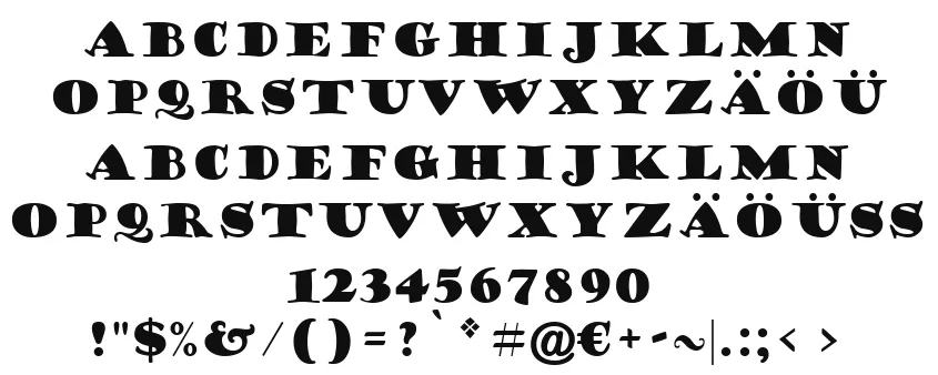 Vorschautext für Schriftart Goudy Stout