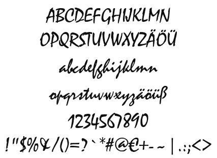 Vorschautext für Schriftart Mistral