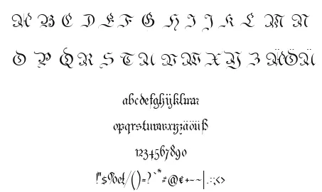 Vorschautext für Schriftart Parchment