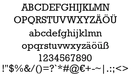 Vorschautext für Schriftart Rockwell