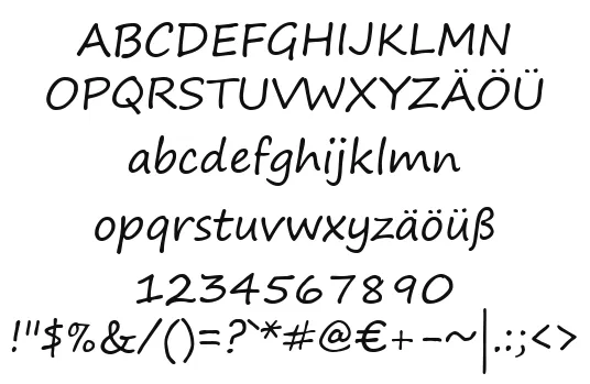 Vorschautext für Schriftart Segoe Print