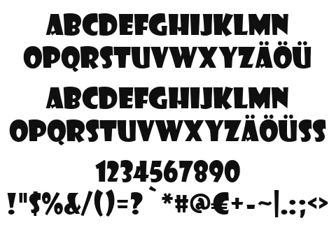 Vorschautext für Schriftart Showcard Gothic