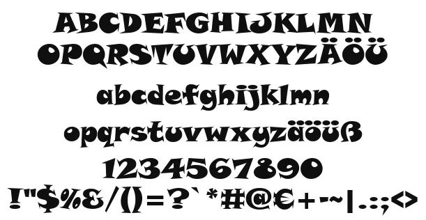 Vorschautext für Schriftart Snap ITC