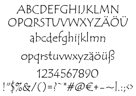Vorschautext für Schriftart Tempus Sans ITC