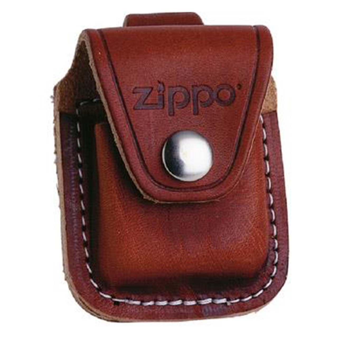 Zippo Leder-Gürteltasche braun mit Schlaufe