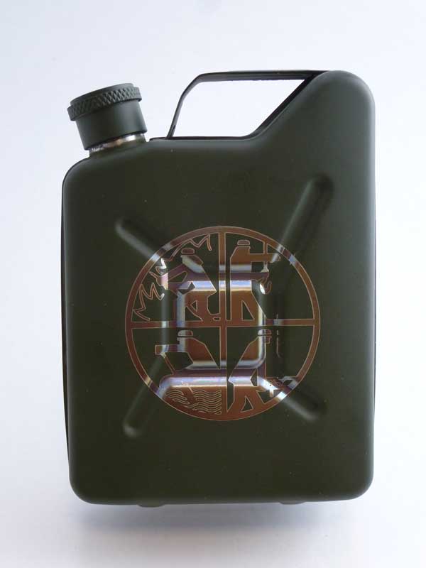 Flachmann Kanister, mit Feuerwehr Logo