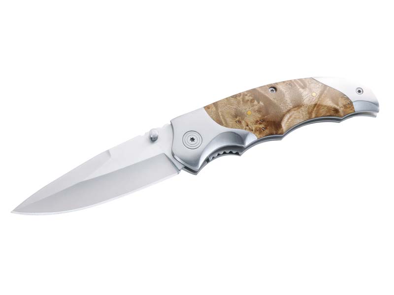 Einhandmesser mit Wurzelholz-Schalen