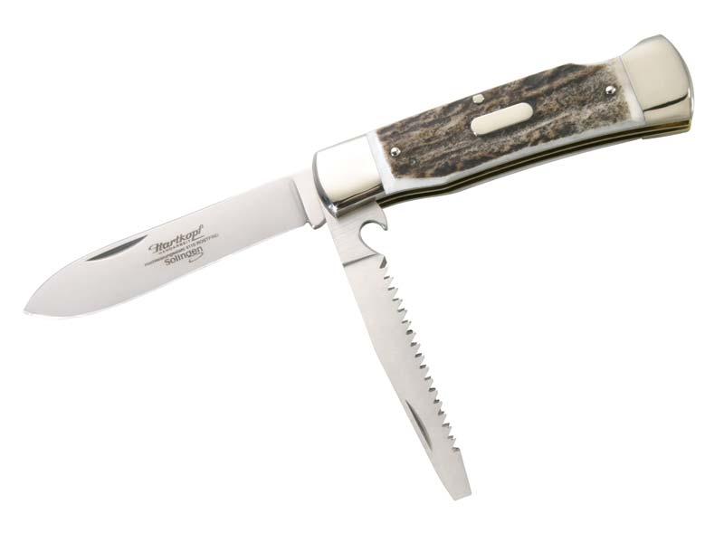 Hartkopf-Jagdtaschenmesser, Hirschhorn