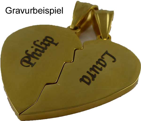 Herzanhänger inkl. Ihrer Gravur