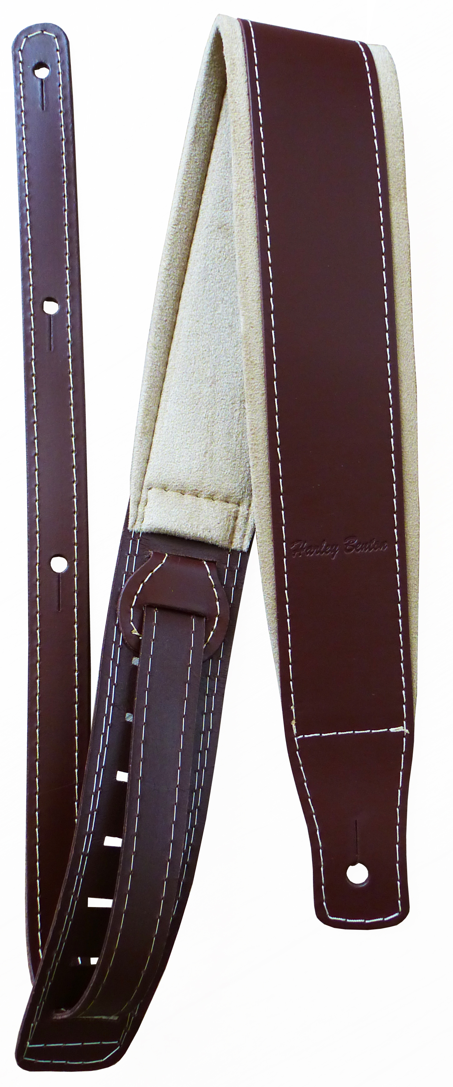 Harley Benton Ledergurt gepolstert braun