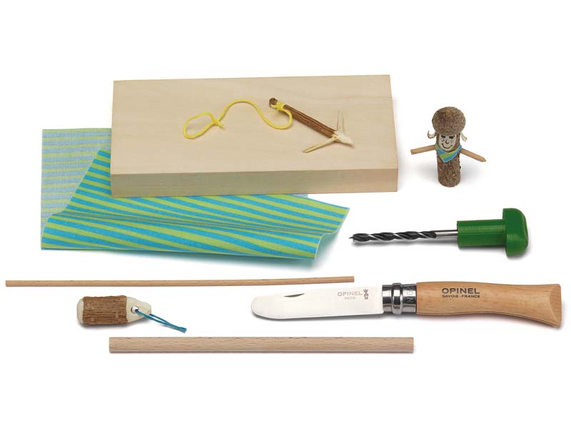 Kosmos Bastelbox inkl. Opinel-Kinderschnitzmesser