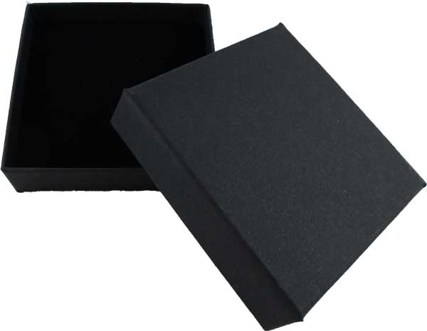 schwarze Pappbox mit Samteinlage