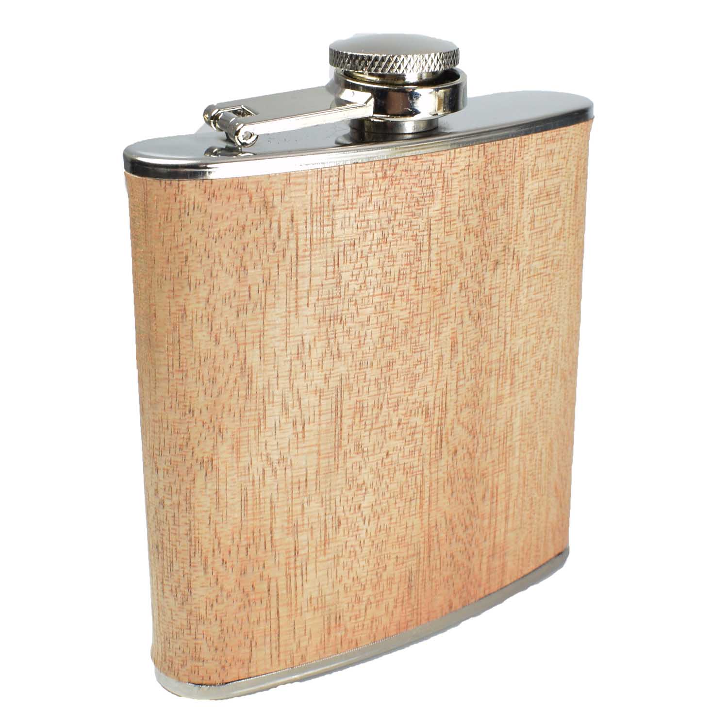 Flachmann in hellem Holz