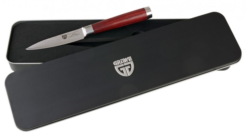 Damast Gemüsemesser mit Pakkawood-Griff