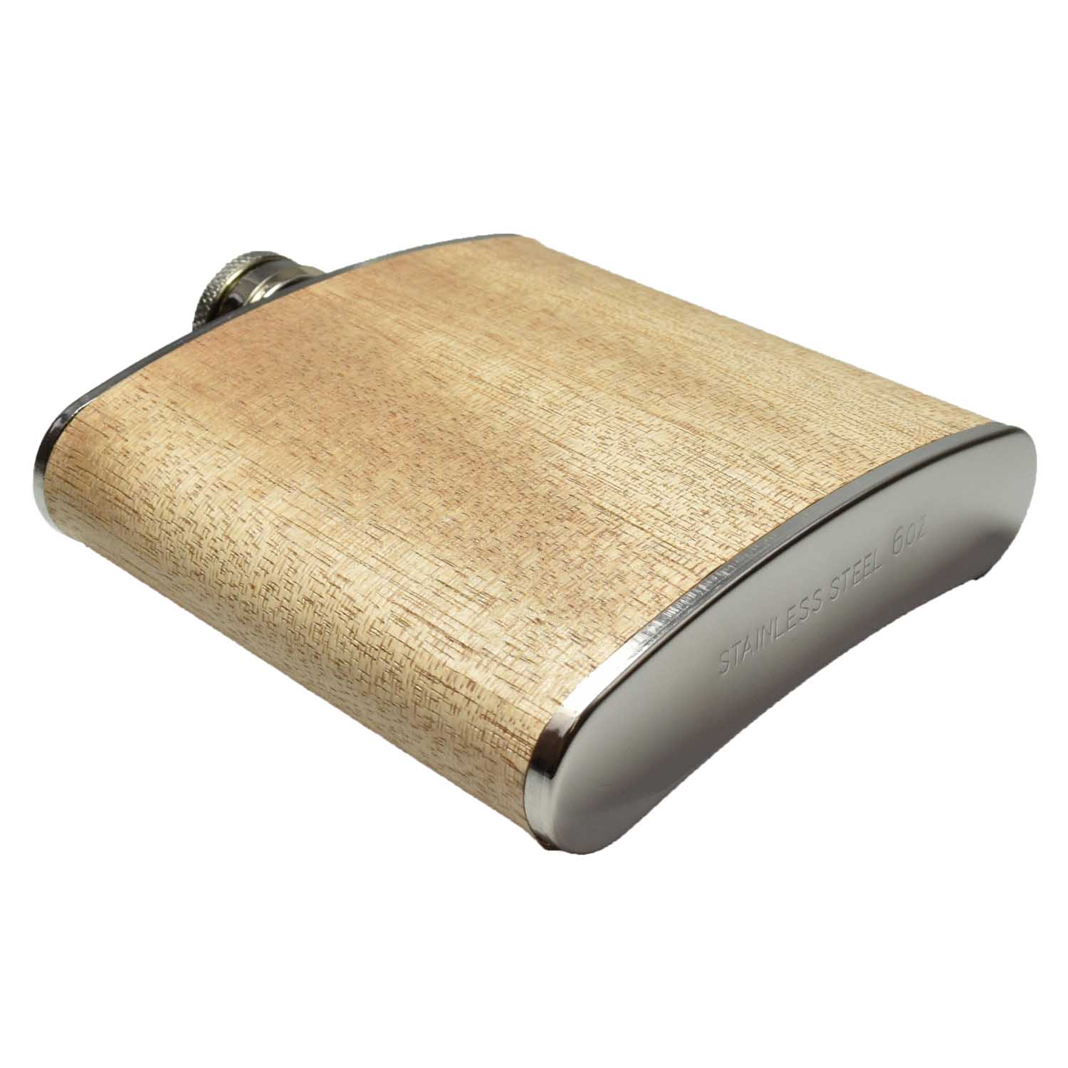 Flachmann in hellem Holz