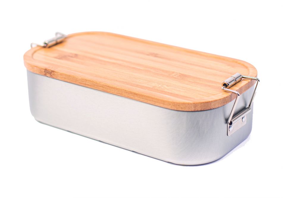 Lunchbox mit Bambusdeckel inkl. Textgravur