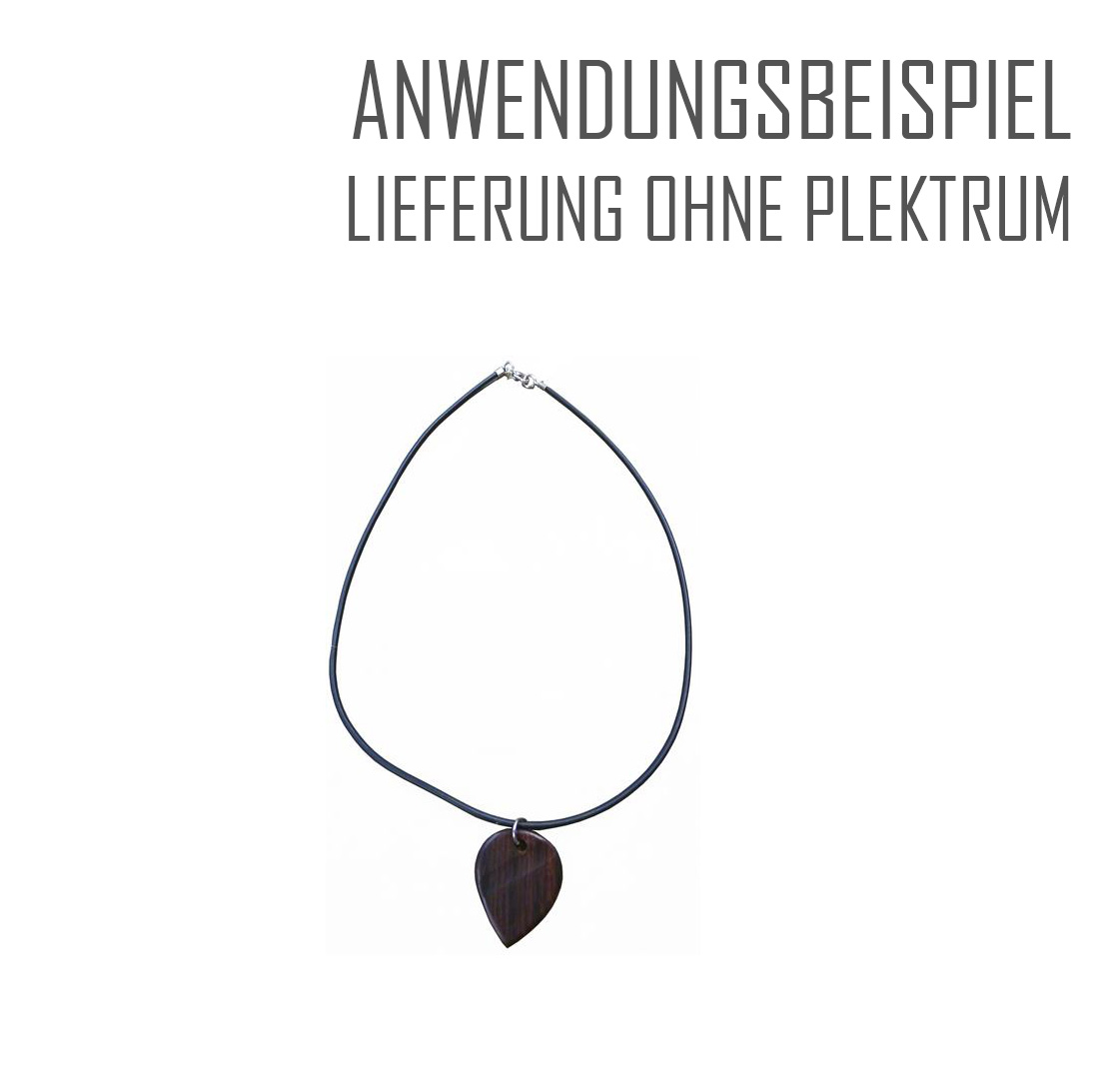 Kautschukkette schwarz mit Bindering